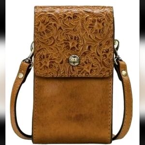 Patricia Nash SMALL purse Rivalta Crossbody Bag Leather phone case in Go…